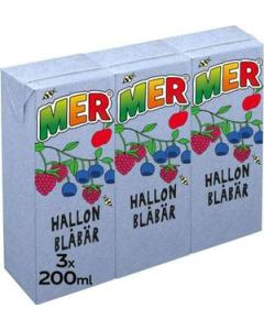 MER Hallon/Blåbär, 3x20cl