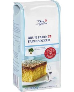 Brun Farin DANSUKKER, 500g