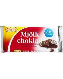 Cloetta Mjölkchoklad Utan Tillsatt Socker 100g