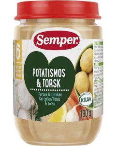 Semper Potatis/Torsk 6 MÅN KRAV EKO 190g