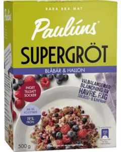 Gröt Blåbär/Hallon PAULÚNS, 500g