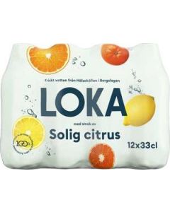 Solig Citrus Kolsyrat Vatten LOKA, 12x33cl