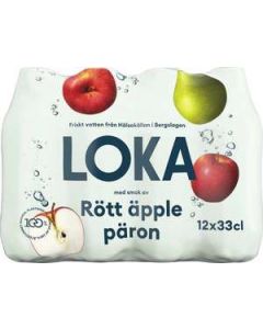 Rött Äpple/Päron Kolsyrat Vatten LOKA, 12x33cl