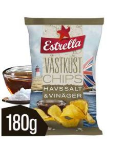 Estrella Västkustchips Havssalt/Vinäger 180g