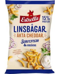 Estrella Linsbågar Cheddar/Sourcream & Onion, 125g