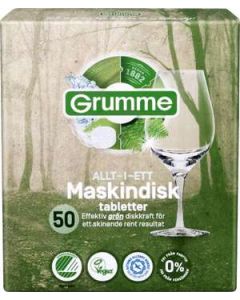 Maskindiskmedel GRUMME, 50st (Geschirrspülertabs)