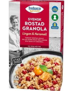 Granola Lingon/Karamel FREBACO, 450g