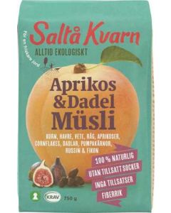 Müsli Aprikos/Dadel EKO KRAV SALTÅ KVARN, 750g