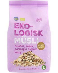 Müsli Tranbär Kokos/Pumpafrö/Äpple EKO Favorit 700g