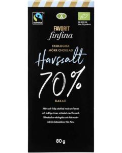 Choklad Havssalt FAVORIT FINFINA, 80g Fairtrade und bio