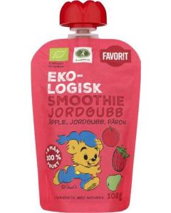 Smoothie Äpple/Päron/Jordgubb EKO FAVORIT, 100g