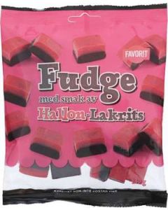 Fudge Hallon/Lakrits FAVORIT, 130g