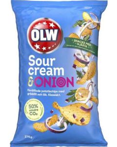 OLW Sourcream & Onion Chips 275g