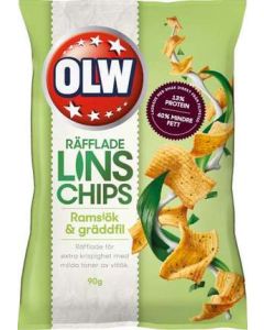 OLW Linschips Ramslök & Gräddfil, 90g