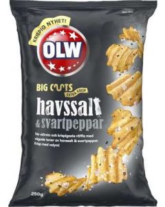 Chips BigCuts Havssalt & Svartpeppar OLW, 250g