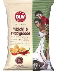 Delichips Mild Chili/Syrad Grädde OLW, 150g