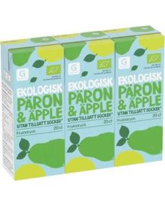 Fruktdryck Päron/Äpple 3-Pack EKO GARANT, 3p/20cl