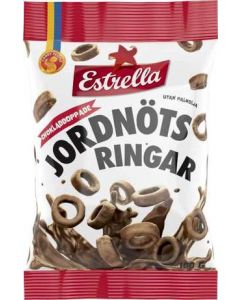 Estrella Jordnötsringar Chokladdoppade 100g