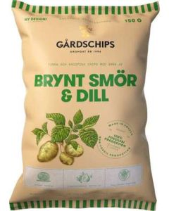 Chips Brynt Smör/Dill GÅRDSCHIPS, 150g