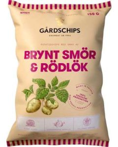 Gårdschips Brynt Smör/Rödlök GÅRDSCHIPS, 150g