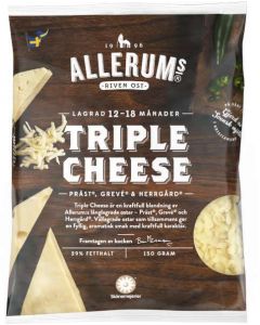 Allerums Triple Cheese-Reibekäse 150g