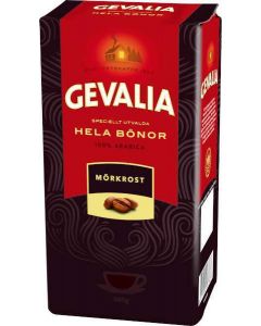 Gevalia Hela Bönor Mörkrost 500g