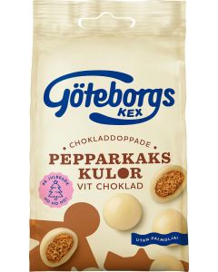 Göteborgs Kex chokladdoppade Pepparkakskulor vit choklad 120g