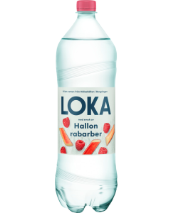 Hallon Rabarber Kolsyrat Vatten LOKA, 1,5l