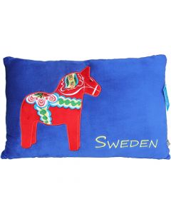 Dalapferd-Kissen, blau, 46cm
