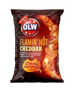 Chips Flamin hot cheddar 275g OLW