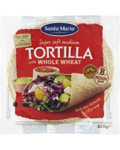 Tortilla Fullkorn 8-p 320g Santa Maria