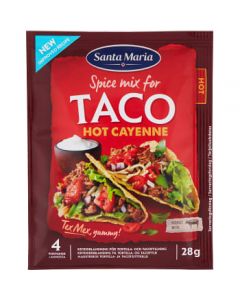 Taco Spice mix Hot Cayenne 28g Santa Maria