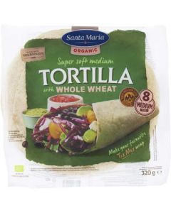 Tortilla Fullkorn 8-p Ekologisk 320g Santa Maria