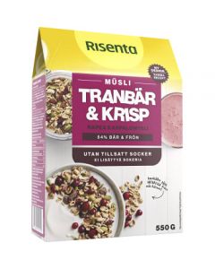 Risenta Müsli Tranbär & krisp 550g