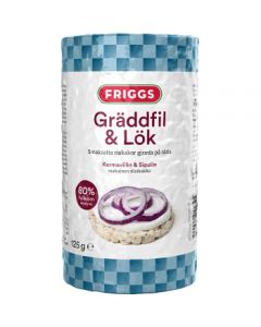 Friggs Riskakor med smak av Gräddfil & lök 125g