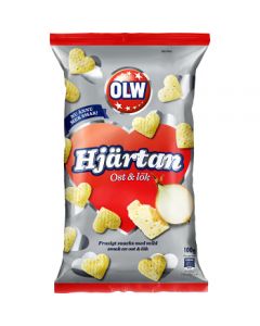 OLW Hjärtan Ost & lök 100g