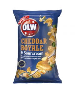 Chips Cheddar Royal & Sourcreme 275g OLW