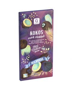 Garant Choklad Mörk Kokos 70% Kakao, 100g