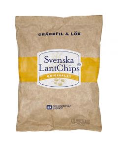 Svenska Lantchips Gräddfil & Lök 200g