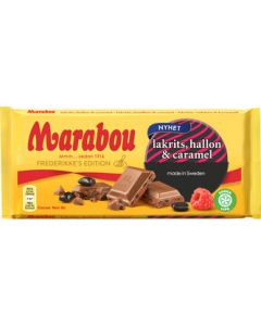 Marabou Lakrits, Hallon & Caramell, 185g