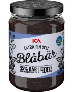Blåbärssylt Extra Fin 400g, 55% Frucht