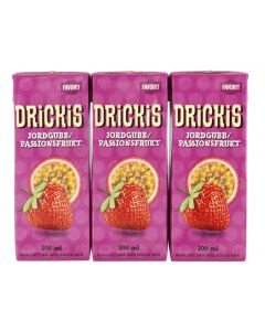 Favorit Jordgubb Passionfrukt Drickis 600ml