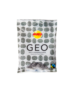 BUBS Godis GEO Salty Licorice Ovals 90g Fairtrade