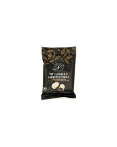 Narr Lakritsstubbe weiße Schokolade, 100g