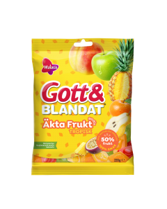 Malaco Gott & Blandat Äkta Fruktgodis Tropisk 220g