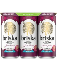 Briska Äppelcider Svarta Vinbär 0,5% 6-Pack EKO