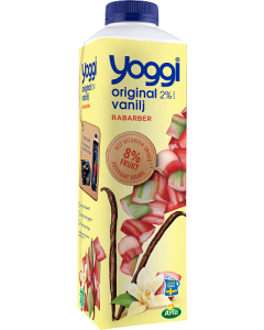 Yoggi Original Vanilj Rabarber 2% 1l